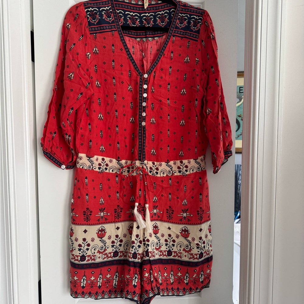 Spell and the Gypsy Collective Desert Wanderer Playsuit in Sunset - Picture 5 of 11